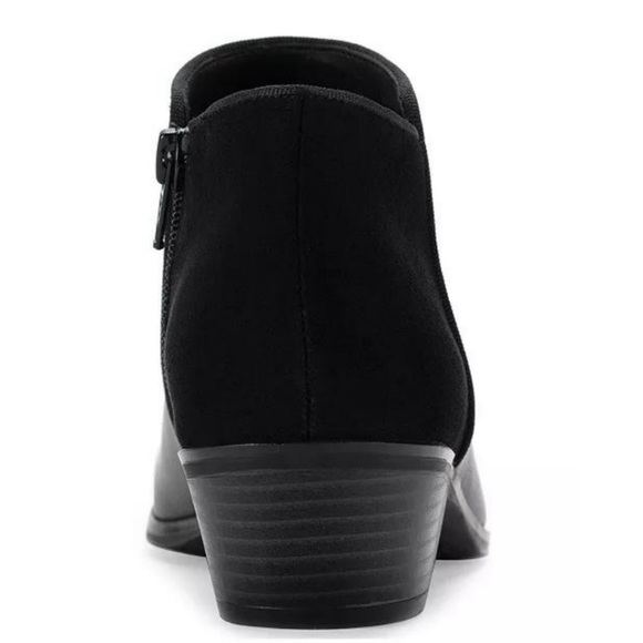 STYLE & CO Wileyy Ankle Booties Black Smooth Microsuede - Picture 5 of 16